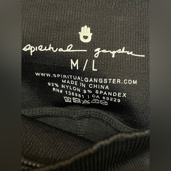 Spiritual Gangster Black High Rise Leggings M/L - Picture 9 of 9